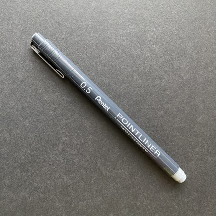 Grey 0.5mm Pentel Pointliner Pen