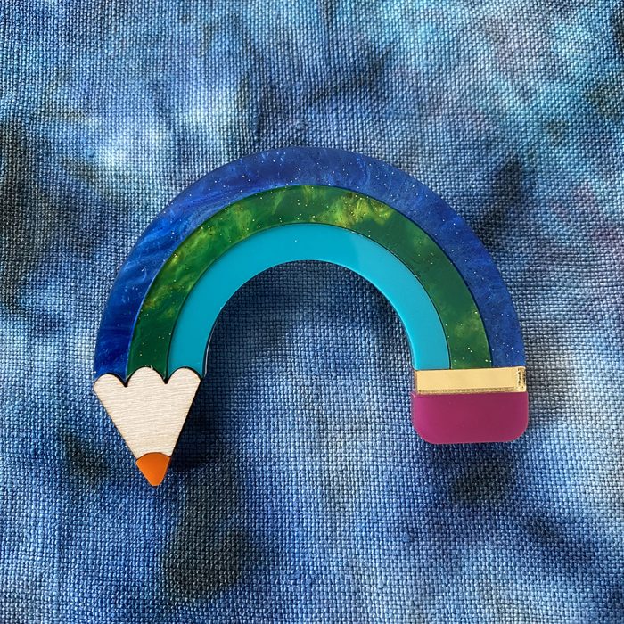 Curved Pencil Brooch - Image 1