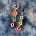 Geometric Pencil Earrings (pair)