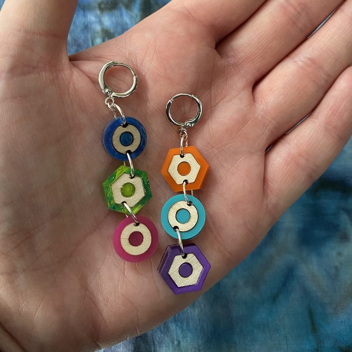 Geometric Pencil Earrings (pair) - Image 2