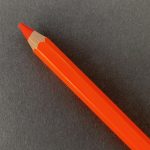 Orange Caran d'Ache Maxi Fluo Colour Pencil (030)
