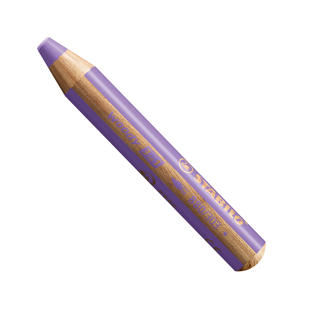 STABILOWoody3in1-PastelLilac303 Pastel Lilac STABILO Woody 3 in 1 Pencil (303) - Image 1