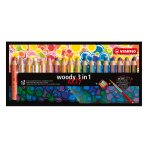 STABILO Woody 3 in 1 Pencils - Arty Set of 18