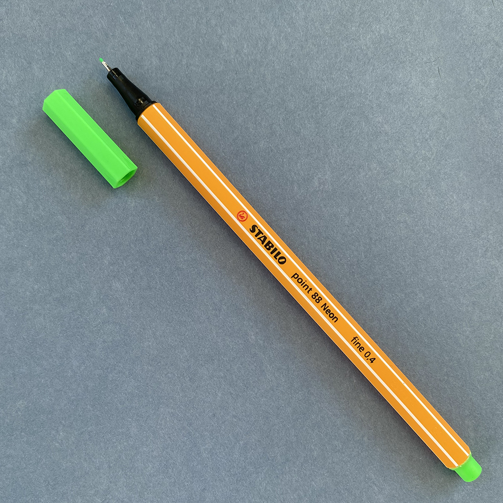 NeonGreenSTABILOPoint88-88033 Neon Green STABILO Point 88 (88/033) - Image 1