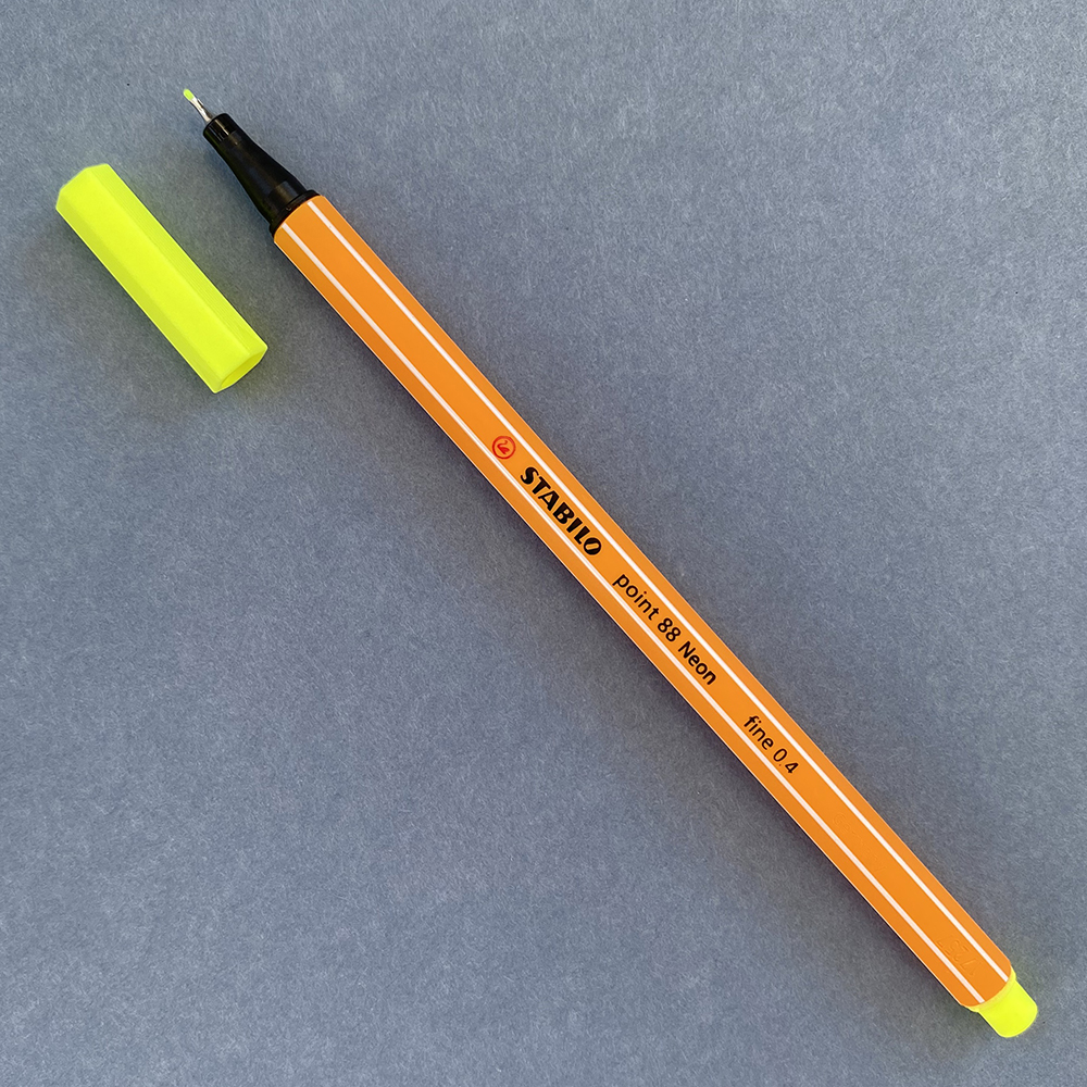 NeonYellowSTABILOPoint88-88024 Neon Yellow STABILO Point 88 (88/024) - Image 1