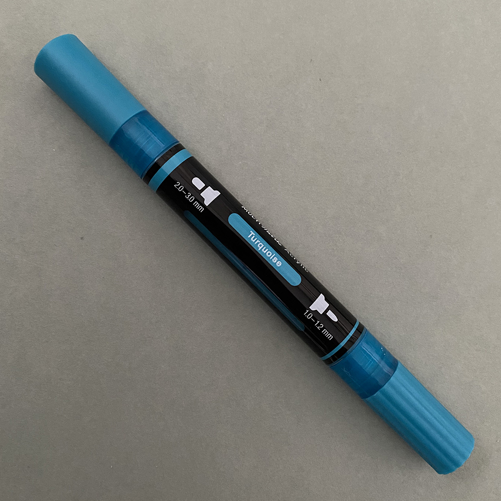 Turquoise-313-FCMultimarkAcrylicDualMarker-1 Turquoise Faber-Castell Multimark Acrylic Dual Marker (313) - Image 1