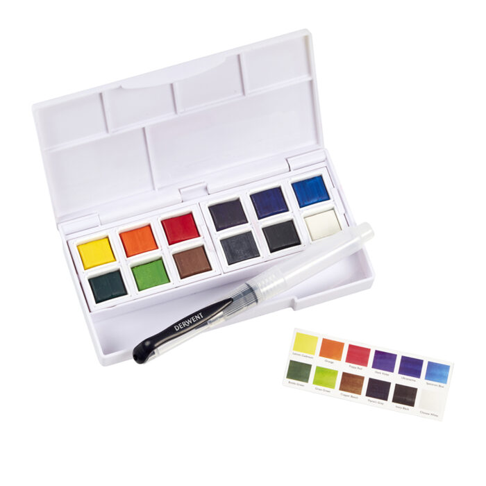 Derwent Watercolour Paint Pan Set (12)