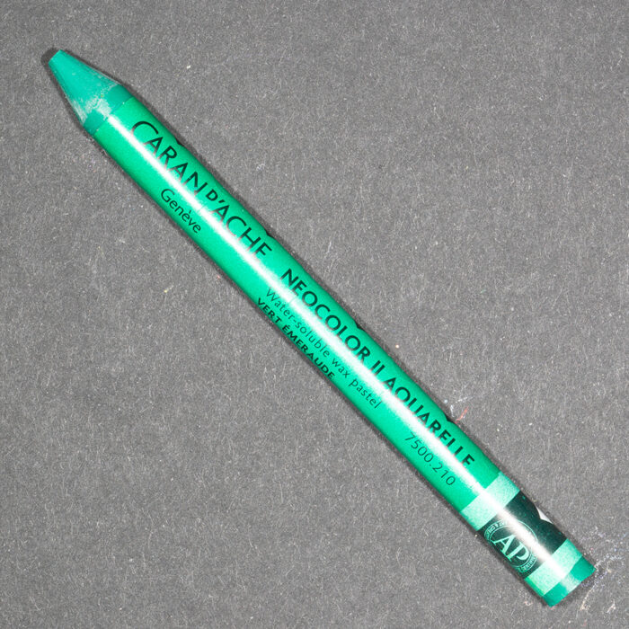 Emerald Green Caran d'Ache Neocolor II Aquarelle Wax Pastel (210)