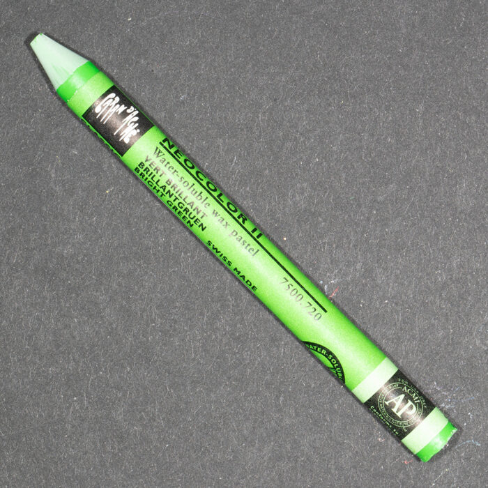 Bright Green Caran d'Ache Neocolor II Aquarelle Wax Pastel (720)