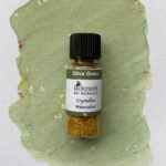 Olive Green Crystalline Watercolour