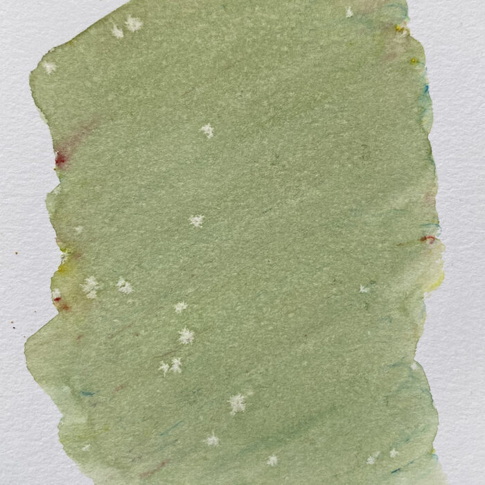 Olive Green Crystalline Watercolour