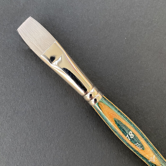 Pan Art Interlocked Silver Synthetic Aquarelle Flat Brush - Size 18