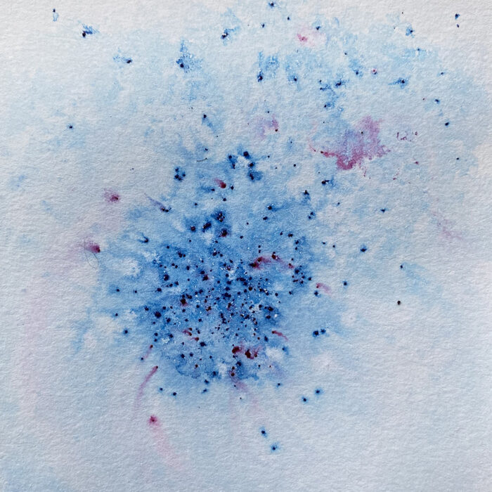 Royal Blue Crystalline Watercolour