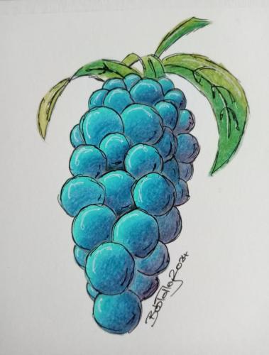 Birthday Blue Grapes by Bob Tolley